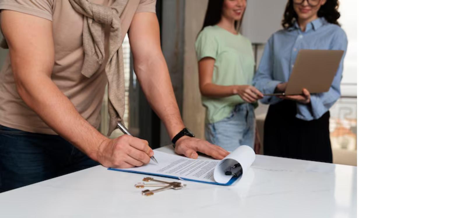 Declarar alquiler vivienda IRPF: firma de contrato de arrendamiento y entrega de llaves