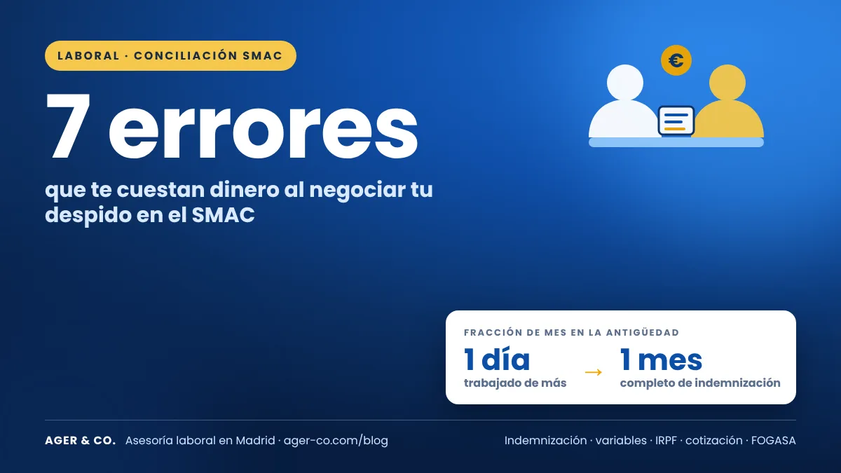 Conciliación SMAC: negociar el despido con los números bien hechos Conciliación SMAC: siete errores al negociar la indemnización por despido