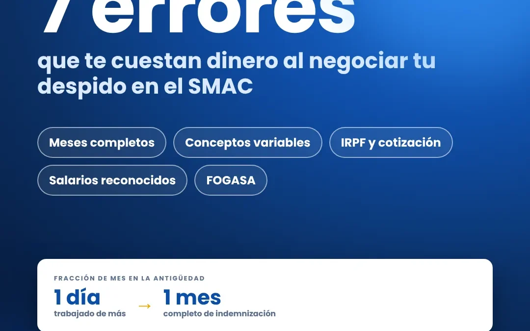 Conciliación SMAC: 7 errores al negociar tu despido que te cuestan dinero