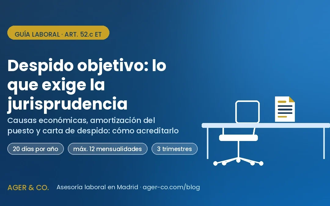 Despido objetivo por causas económicas, organizativas y productivas: lo que exige la jurisprudencia para que sea procedente